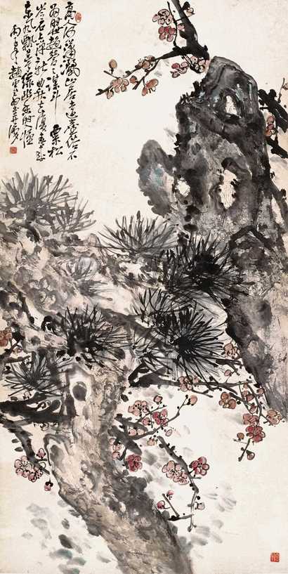赵云壑 岁寒三友 立轴